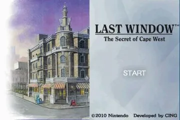 Last Window - The Secret of Cape West (Europe) (En,Fr,De,Es,It) screen shot title